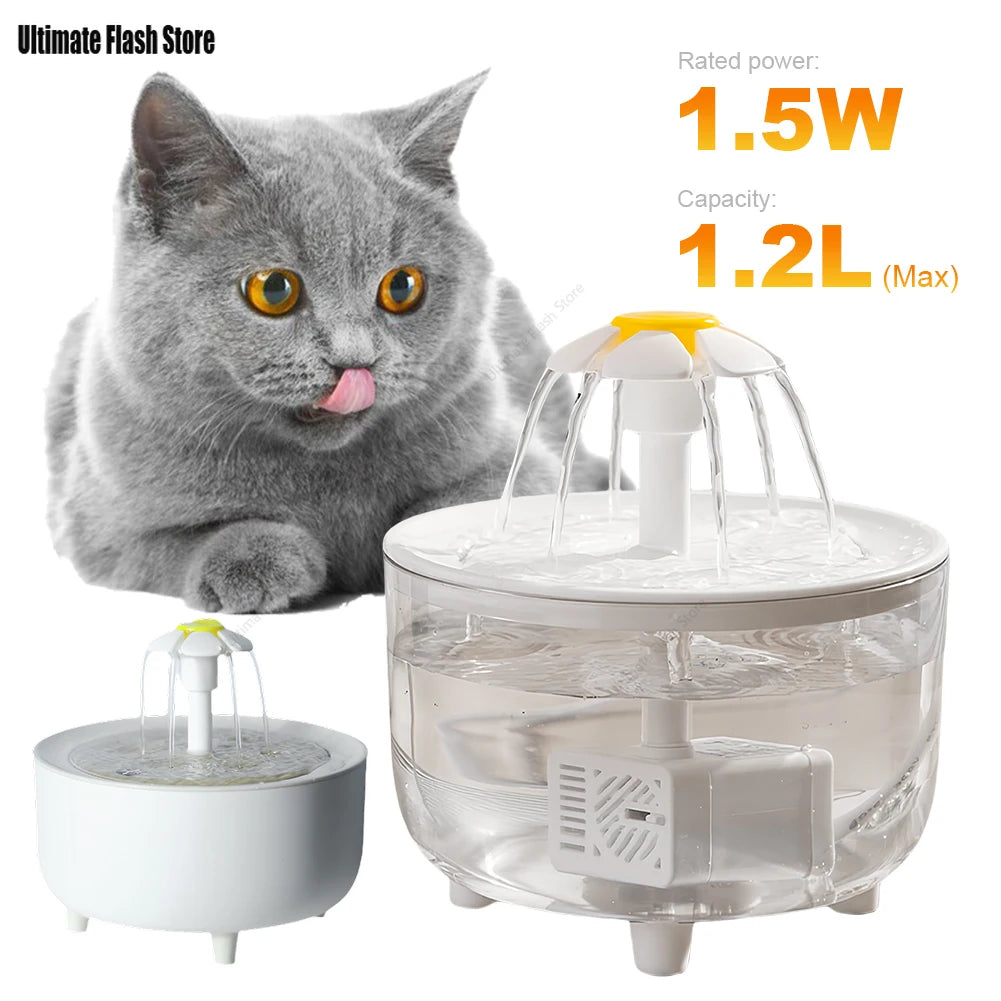Automatic Pet Water Fountain with Filter | 1200ml USB Silent Pump