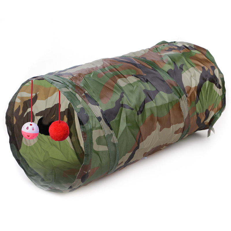 Tunnel de jeu pliable pour animaux de compagnie avec son froissé