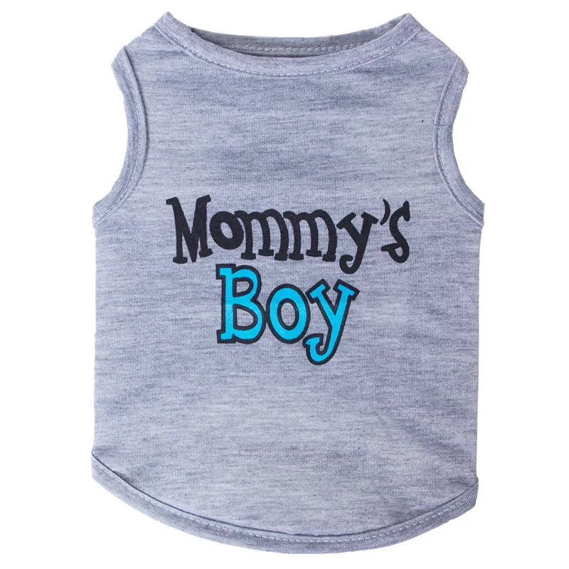 Letter Print Sleeveless Vest for Small Dogs