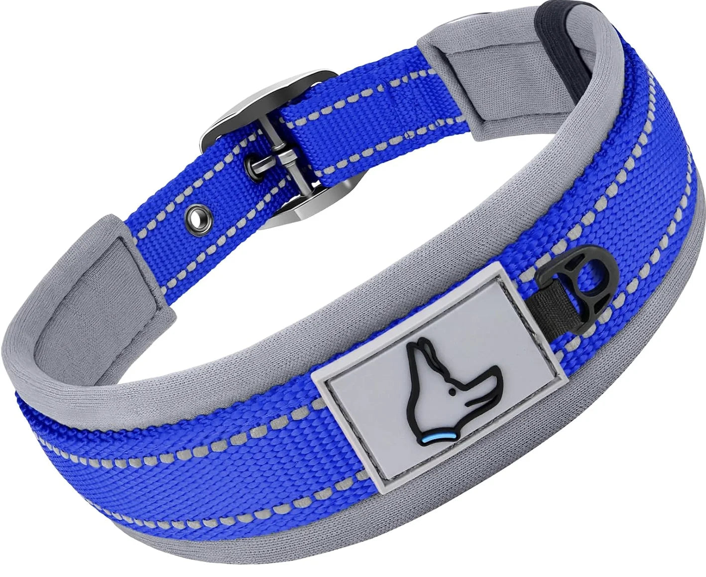 Padded Reflective Dog Collar | Adjustable Heavy-Duty Nylon & Neoprene