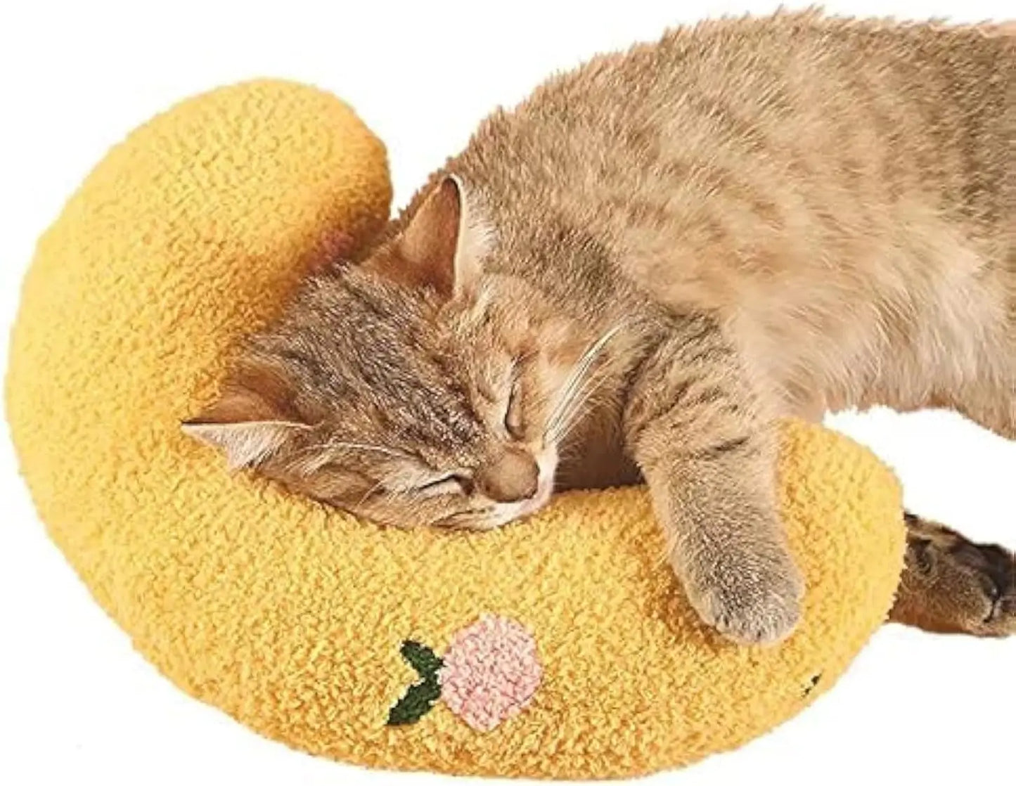Ultra Soft Fluffy Cat Calming Pillow — Half Donut Cuddler for Joint Relief & Better Sleep