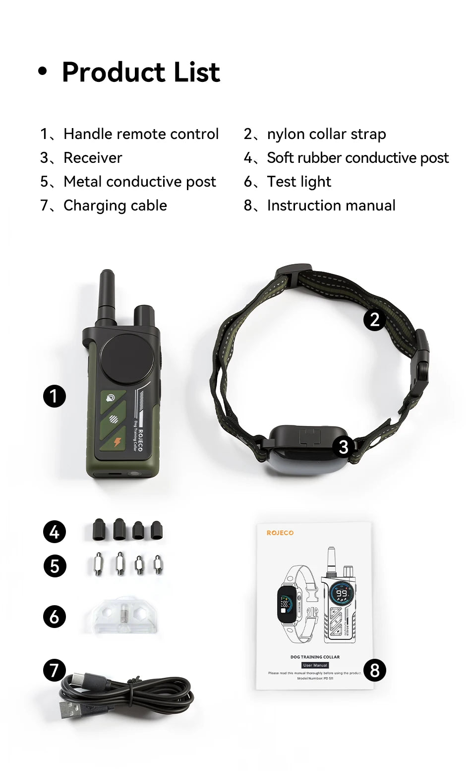 Collier de dressage pour chien avec télécommande 1000m, vibrations et anti-aboiements
