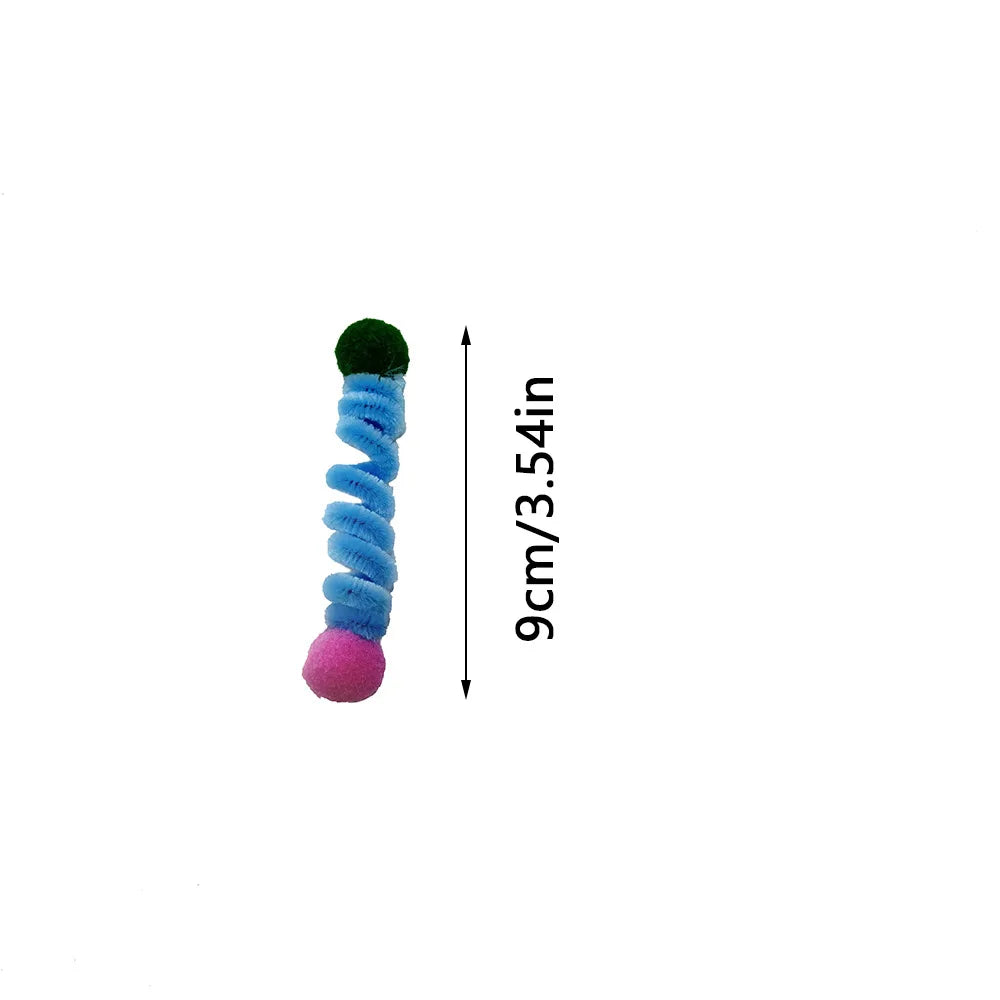 Colorful Coil Spring Cat Toys – 10 Pack