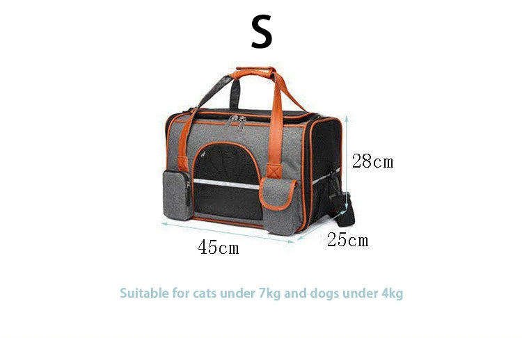 Anti-Collapse Pet Carrier Handbag with Storage Pockets
