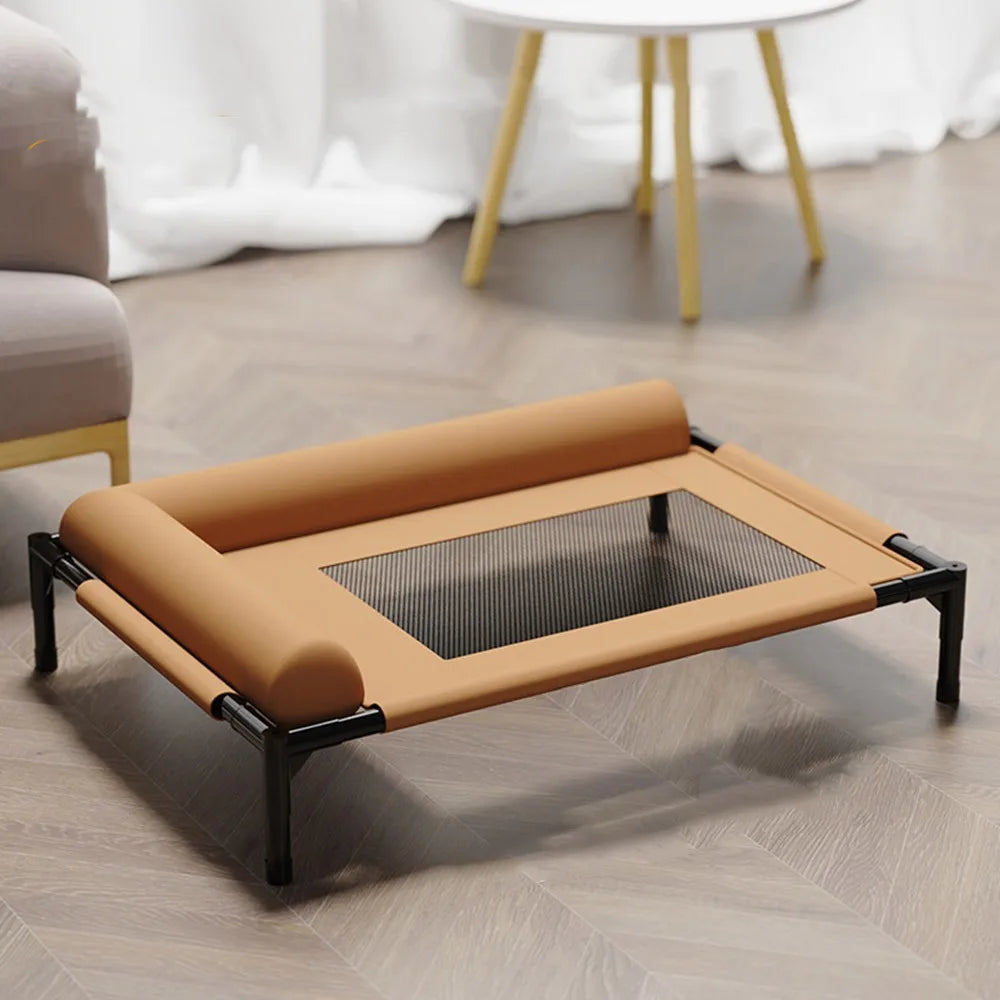 Elevated Mesh Dog Bed with Pillow — Breathable Raised Outdoor & Indoor Pet Bed
