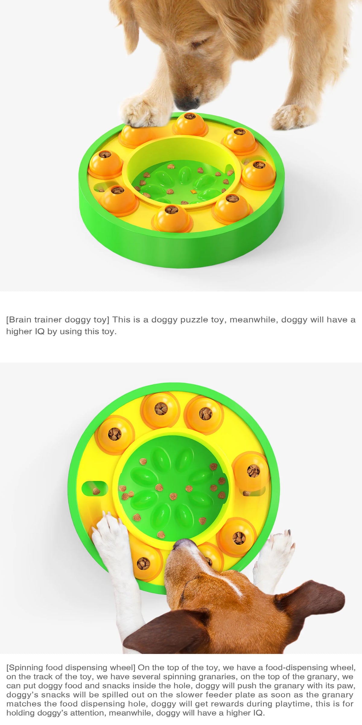 Interactive Dog Puzzle Feeder – Slow Feeding Treat Maze Enrichment Toy
