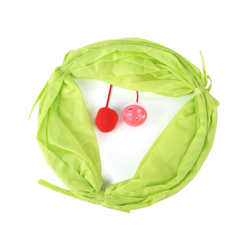 Tunnel de jeu pliable pour animaux de compagnie avec son froissé