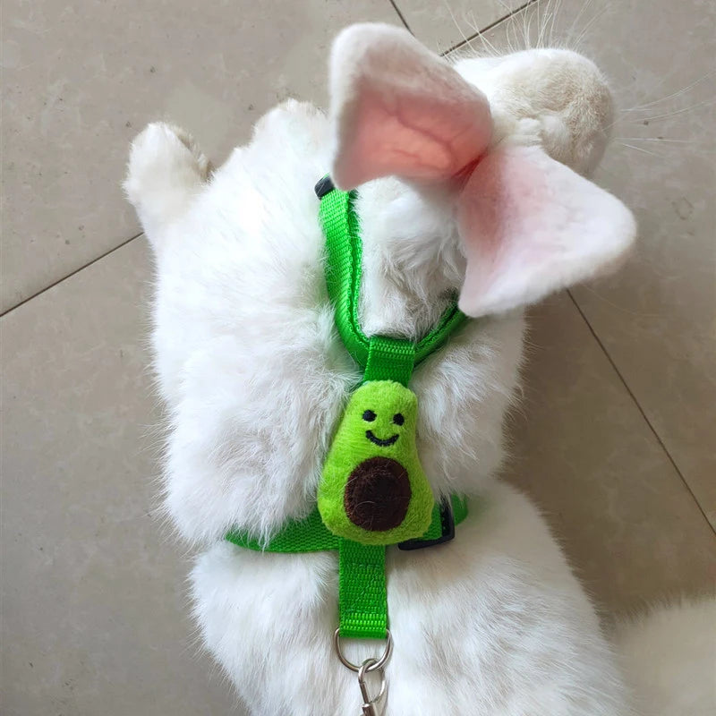Cartoon Print Harness & Leash Set for Rabbits, Guinea Pigs & Small Pets