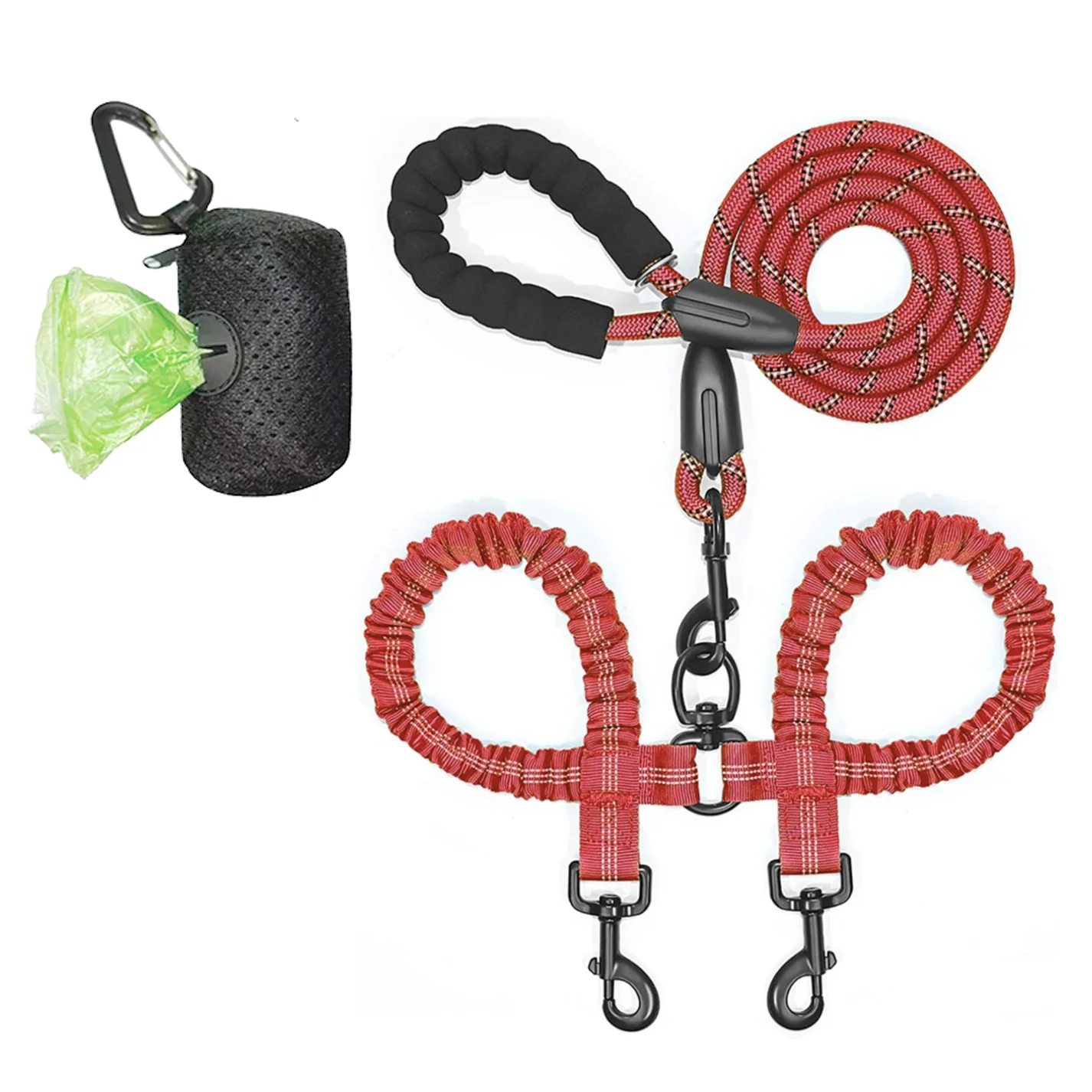 Dual Dog Coupler Leash – Walk 2 Dogs at Once