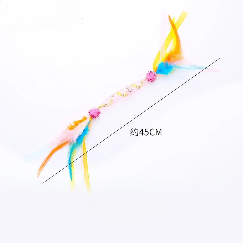 Feather Teaser Wand Cat Toy