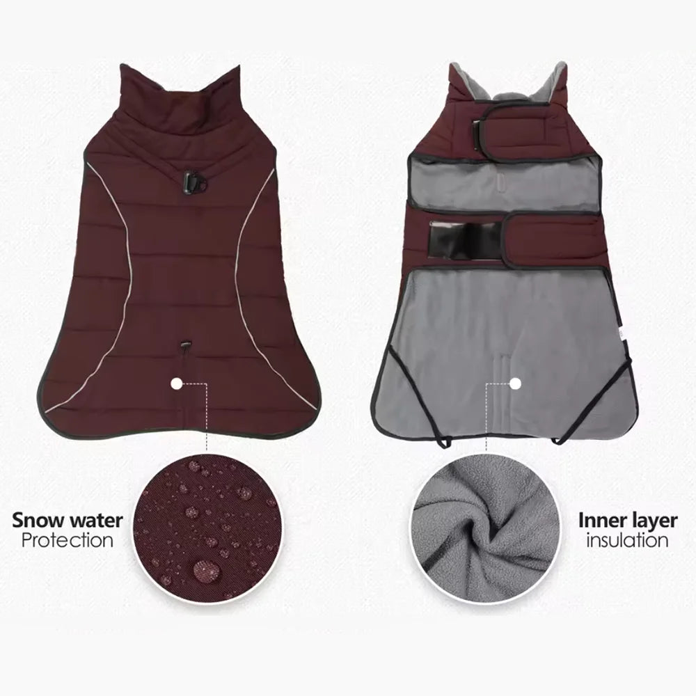 Waterproof Reflective Dog Jacket for Large Dogs