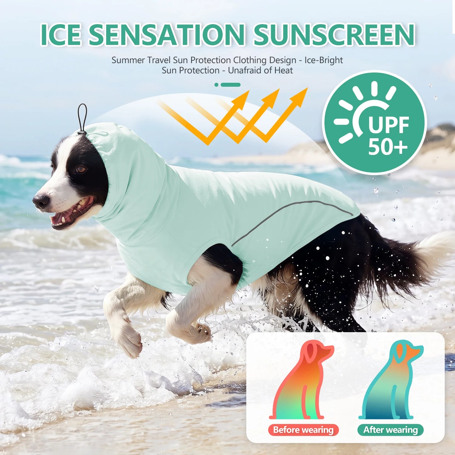 UV Protection Cooling Summer Shirt for Dogs & Cats