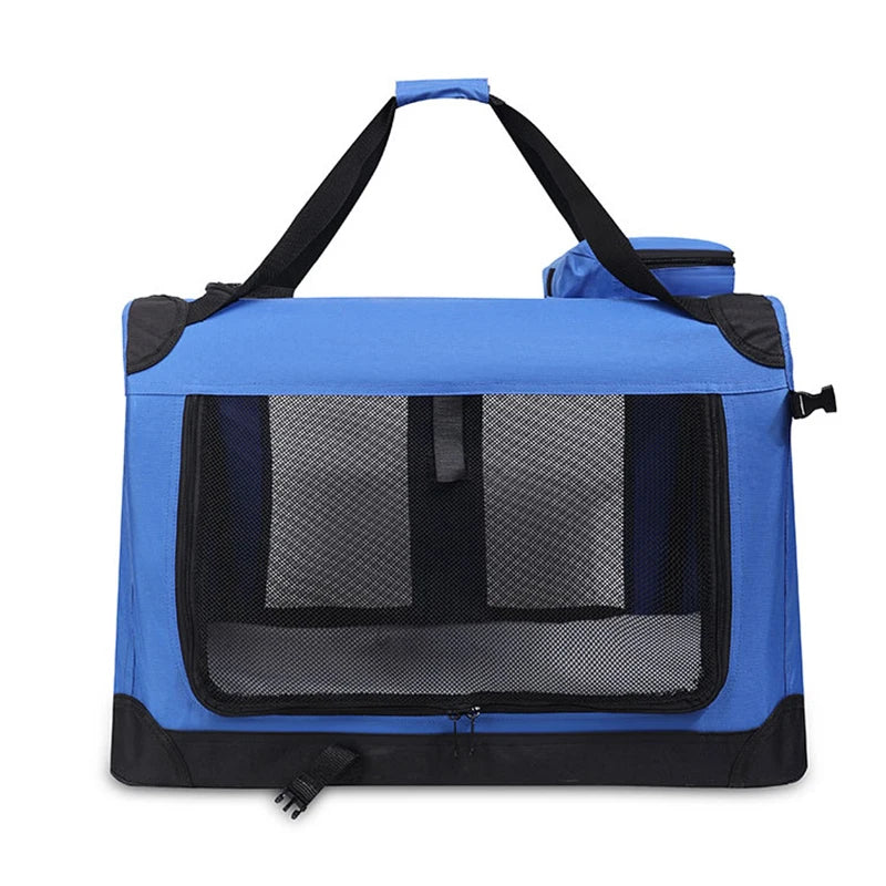 Cage de transport et de voyage pliable et souple avec tapis — 3 portes