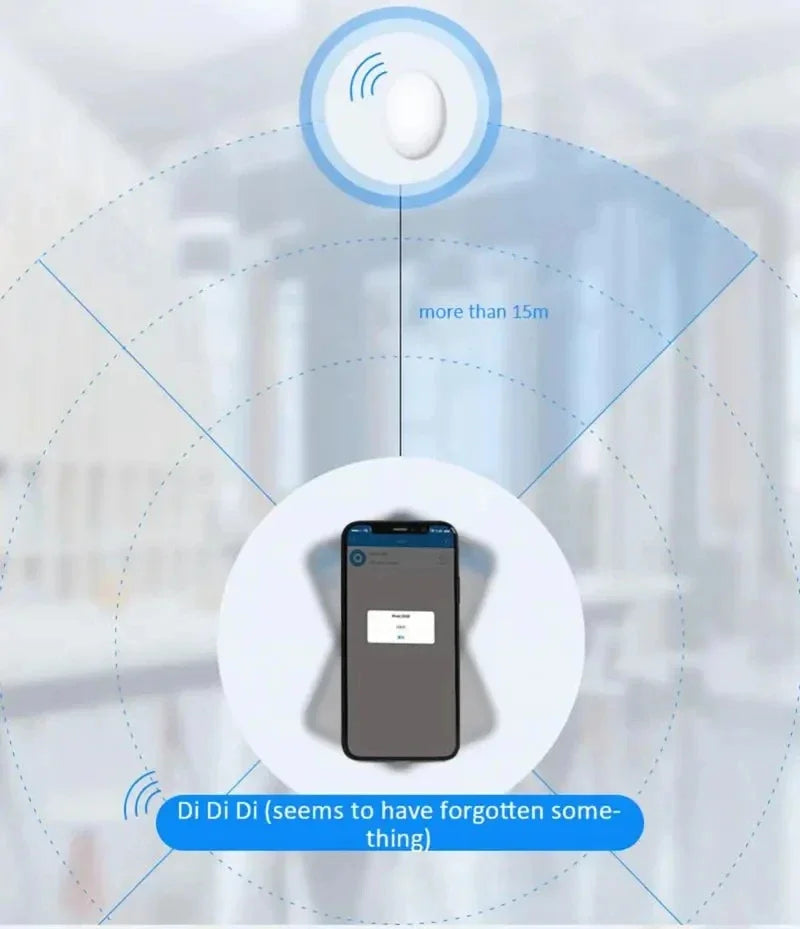Ultra-Compact 30mm Bluetooth Tracker for Pets, Keys & Bags — Leather Sleeve Option