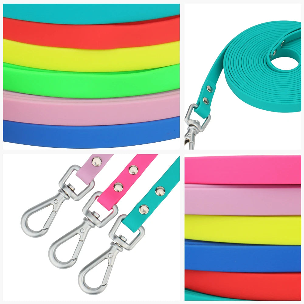 Waterproof PVC Long Dog Leash – Easy Clean Training Lead 1.5m to 20m