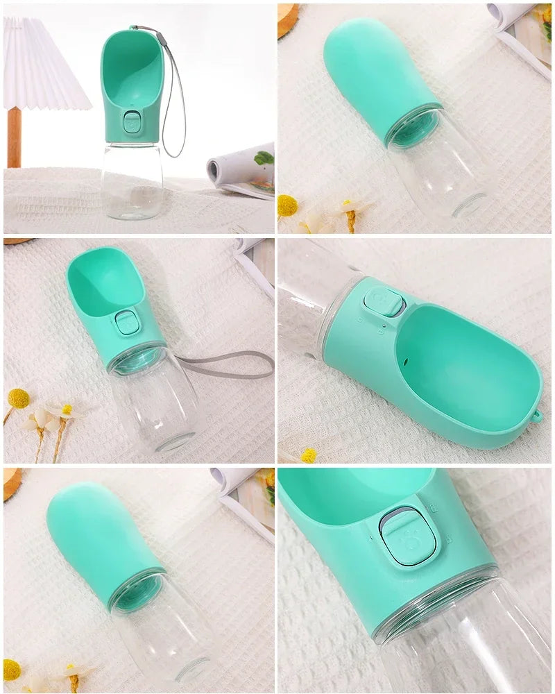 Portable Pet Travel Water Bottle with Bowl