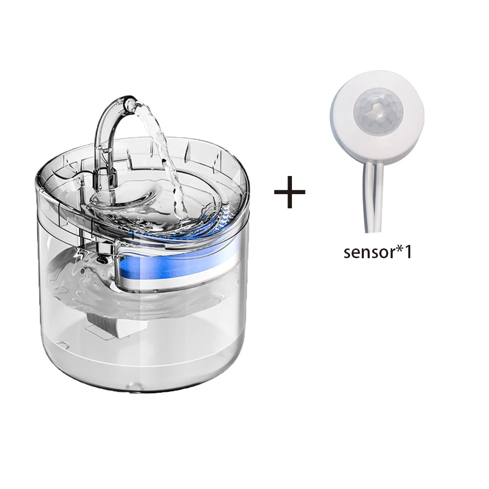 Fontaine à eau intelligente automatique pour animaux de compagnie avec capteur de mouvement