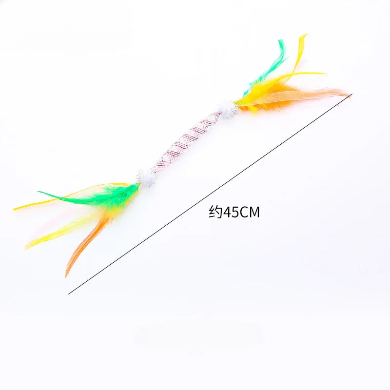 Feather Teaser Wand Cat Toy