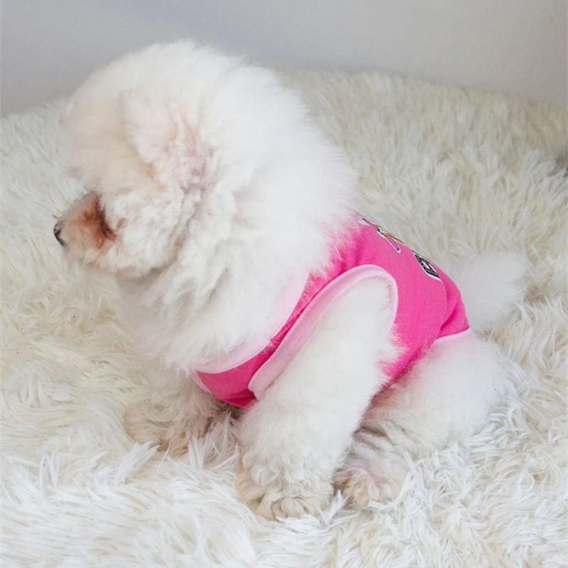 Letter Print Sleeveless Vest for Small Dogs