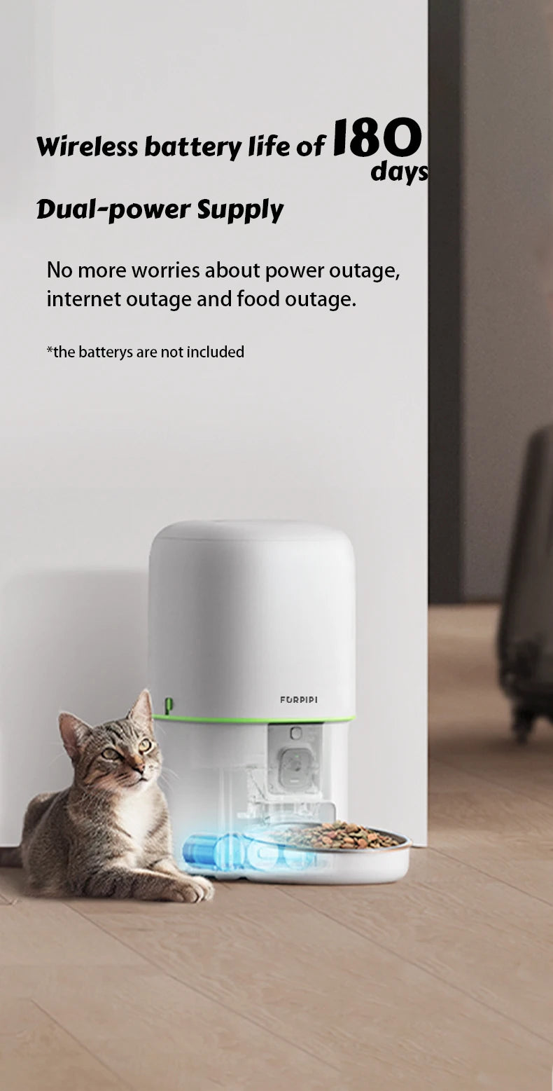 Smart Camera Pet Feeder with 1080P HD & 5G WiFi