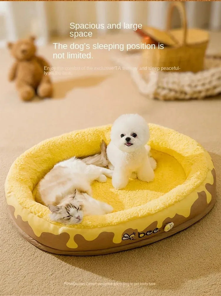Panier Douillet pour Chien avec Couverture - Coussin Moelleux pour Chats et Chiens de Petite à Grande Taille