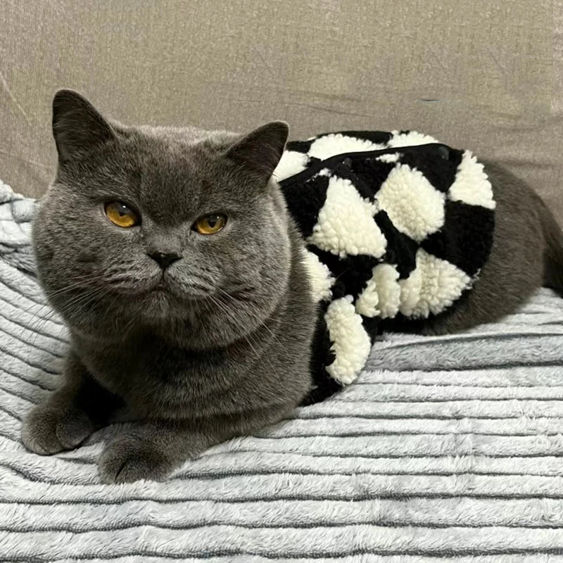Floral Print Coral Fleece Jacket for Cats & Small Dogs