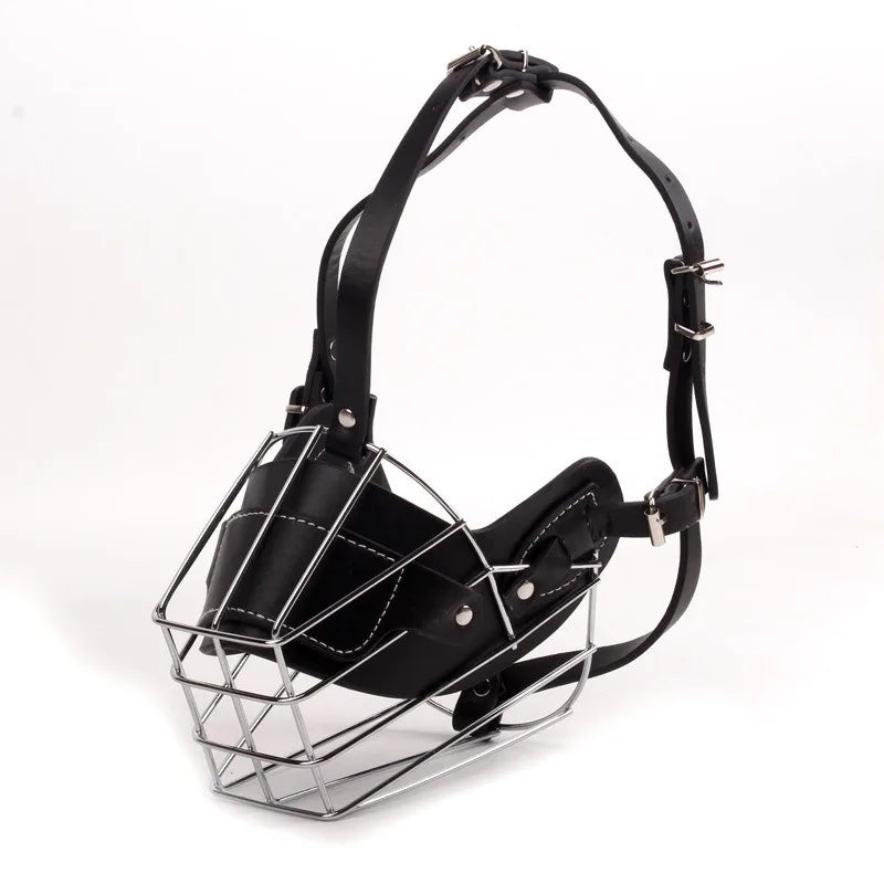 Adjustable Leather Dog Muzzle – Anti-Bite & Breathable