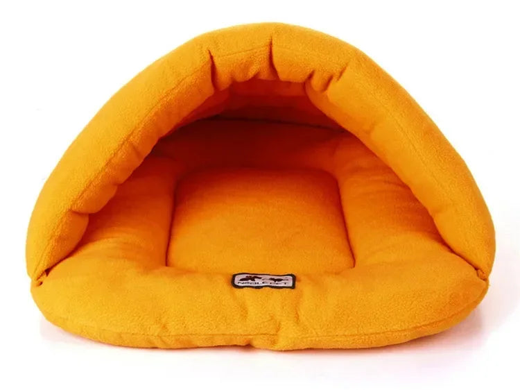 Slipper-Shaped Cave Pet Bed – Warm Cotton Nest for Cats & Small Dogs