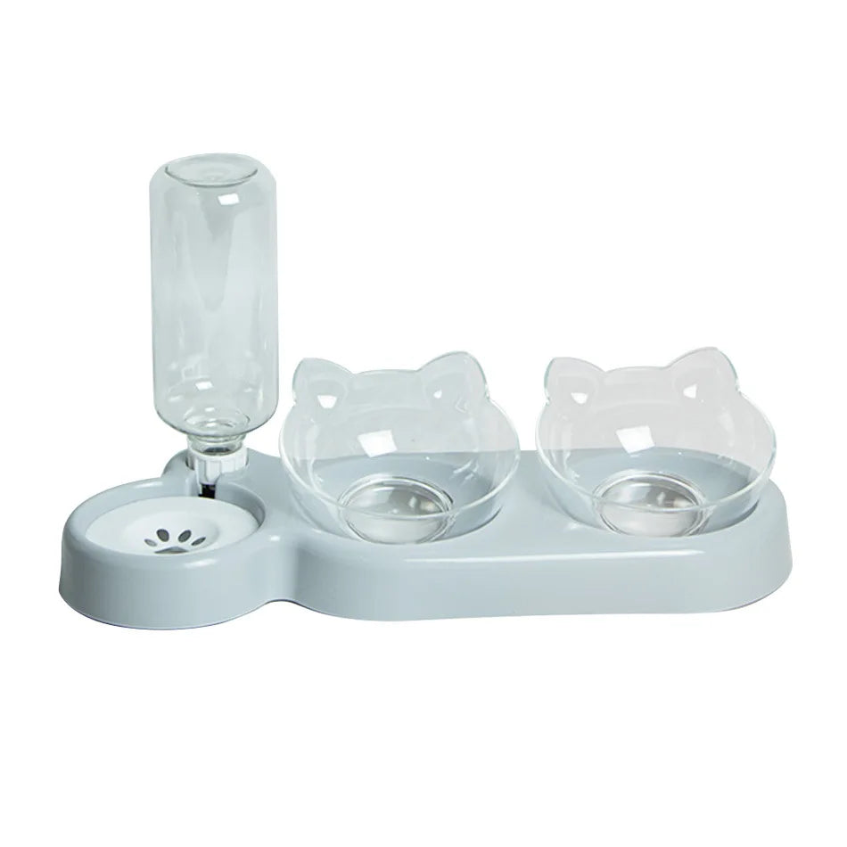 Elevated Double Pet Bowl Feeder – Raised Food & Water Station for Cats & Dogs