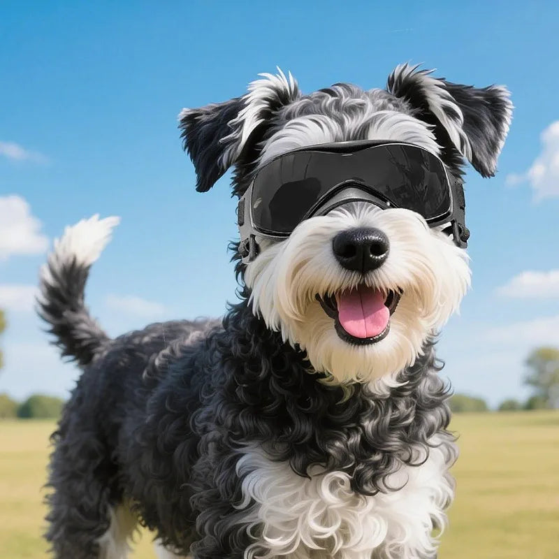 UV-Protective Dog Sunglasses – Windproof Anti-Fog Goggles for Outdoor Travel