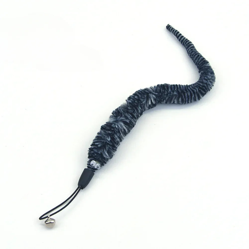 Interactive Cat Wand Toy - Feather and Bell Teaser Stick for Kittens