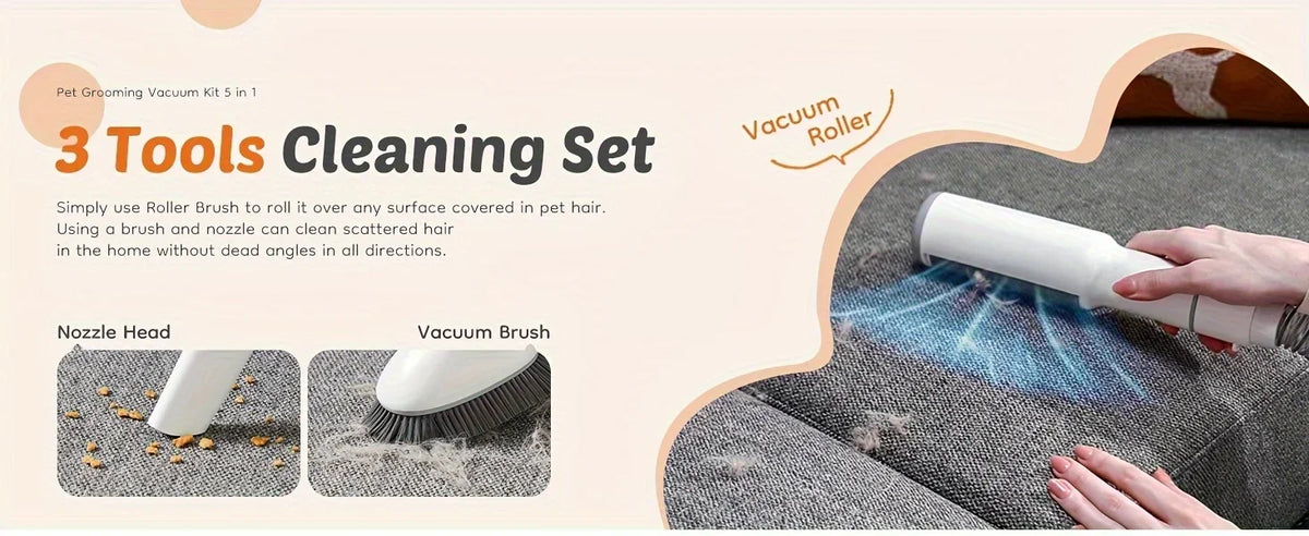 Pet Grooming Vacuum & Clipper Kit