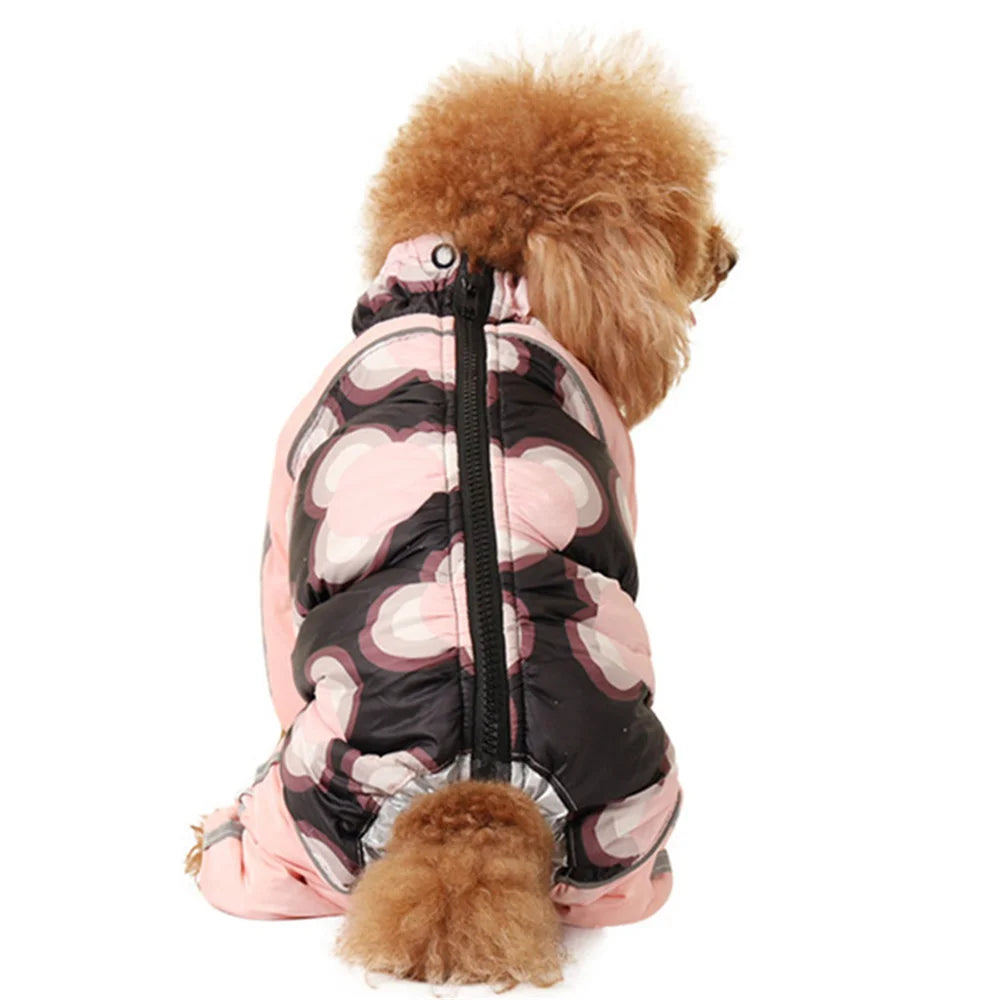 Thickened Reflective Winter Jumpsuit for Small Dogs
