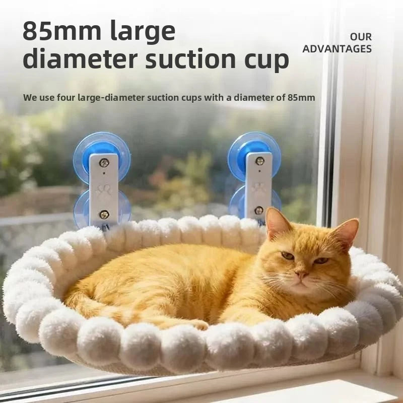 Suction Cup Window Cat Hammock – Wide Hanging Bed