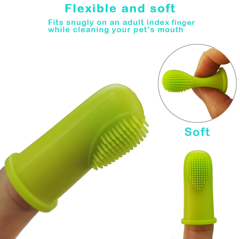 Dog Finger Toothbrush - Silicone Dental Care Toy for Small Dogs
