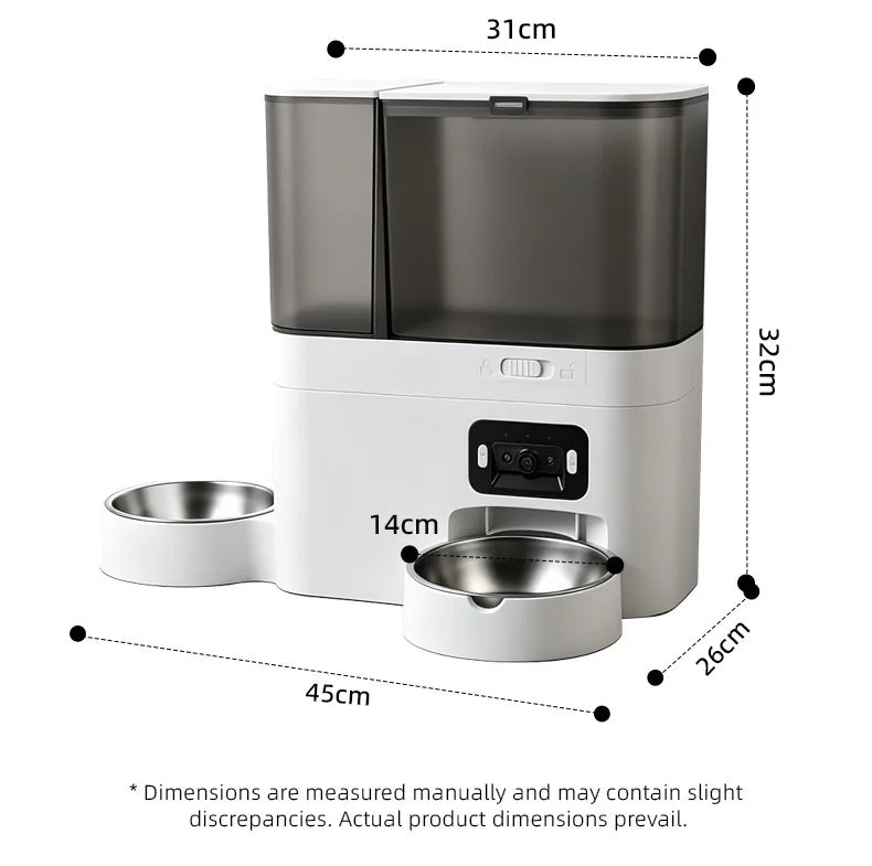 2-in-1 Smart Pet Feeder & Water Dispenser with WiFi Camera & App Control