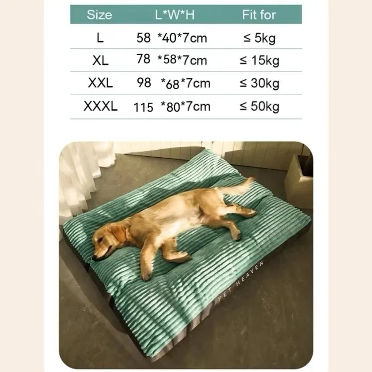 Corduroy Dog Bed Mat – Thick Washable Sofa Pad for Medium & Large Dogs