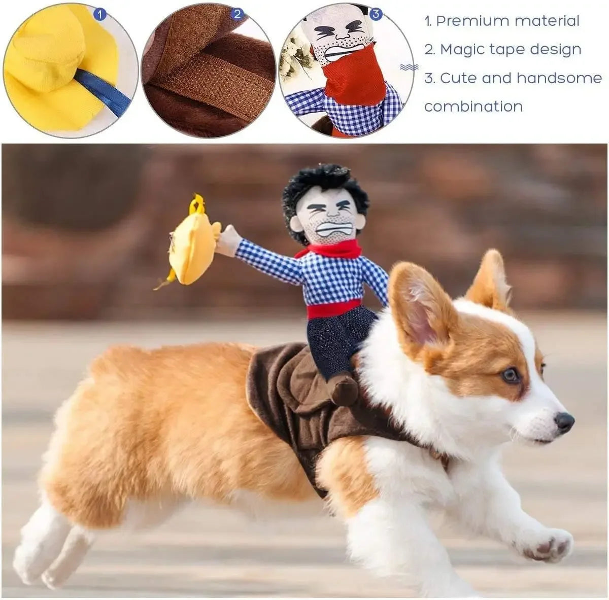 Cowboy Costume Jacket for Small Dogs