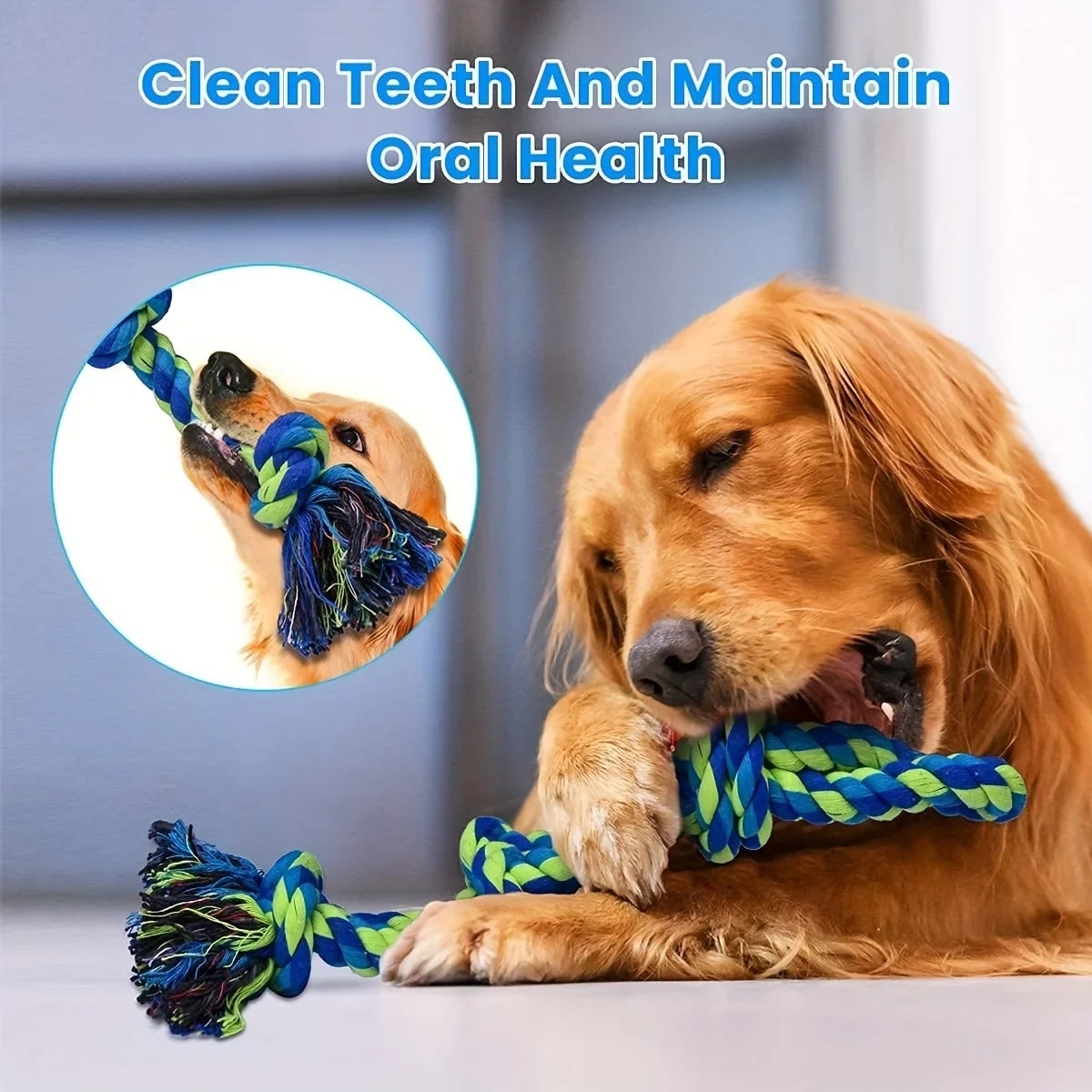 Knotted Rope Tug Toy for Dogs – Durable Chew & Interactive Play Toy for Medium & Large Dogs