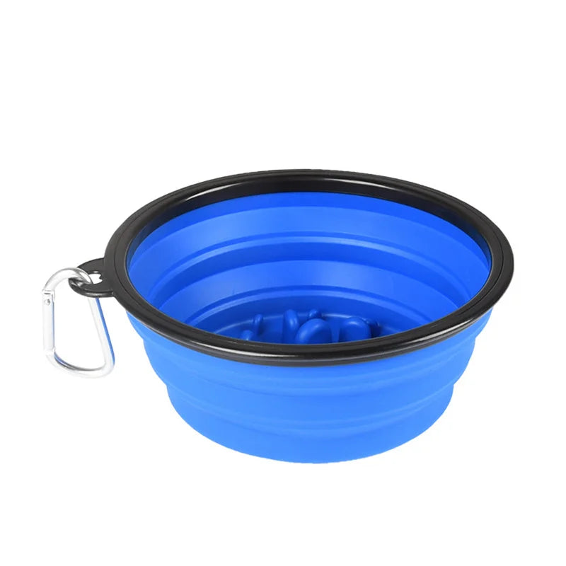 Foldable Dog Slow Feeder Travel Bowl