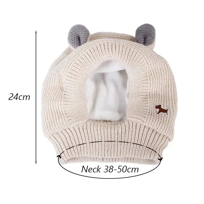 Knitted Winter Hat for Medium & Large Dogs