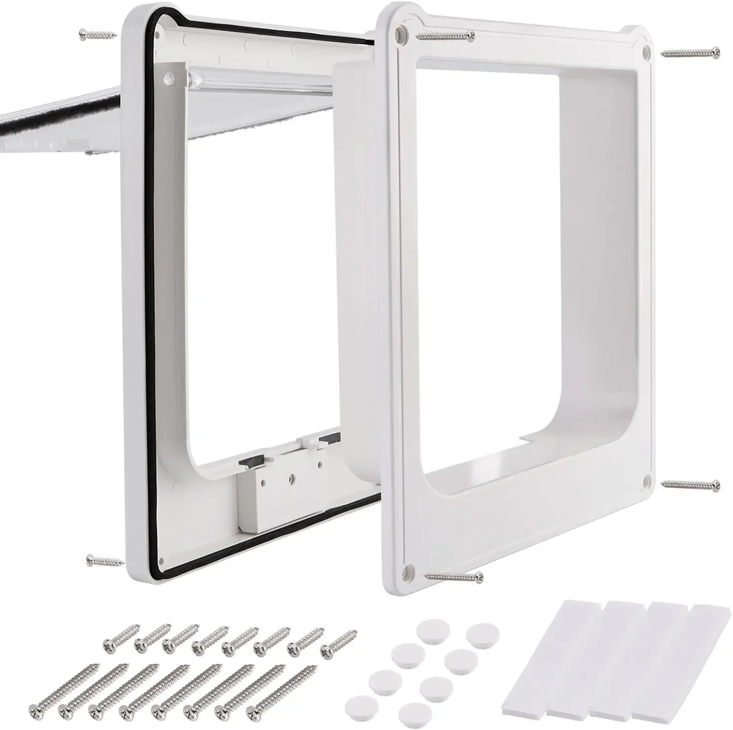 4-Way Cat Door - Magnetic Closure Indoor Pet Door for Cats up to 20lbs