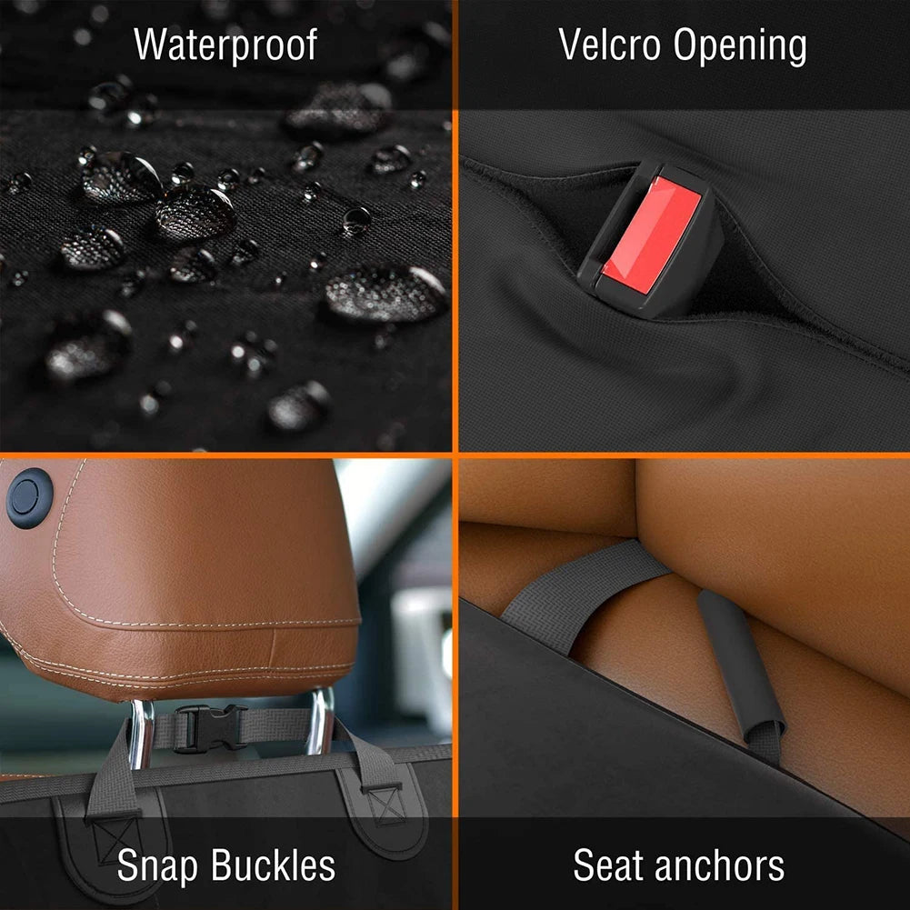 Waterproof Dog Car Seat Cover — Non-Slip Foldable Mat for Cars, Trucks & SUVs