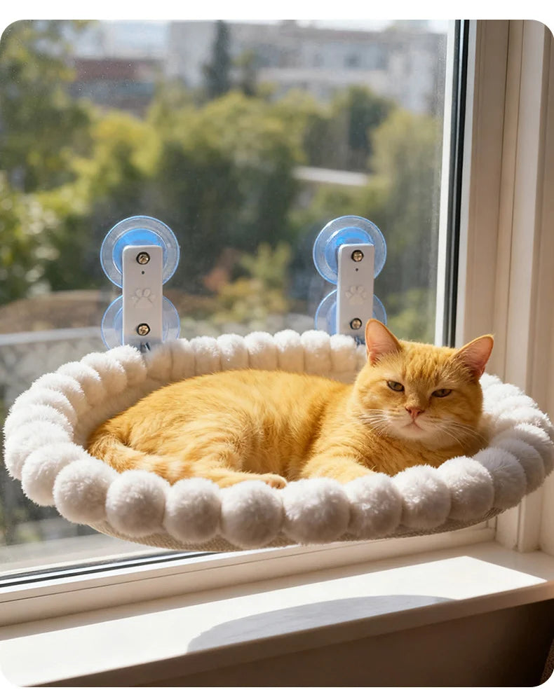 Heavy-Duty Cat Window Perch – Extra-Large Suction Cup Hammock for Big Cats