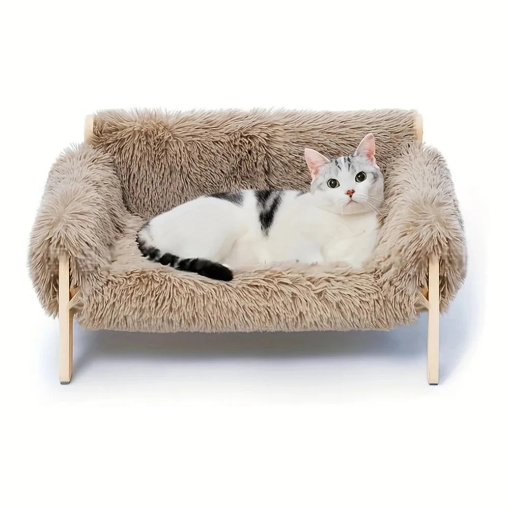 Raised Plush Pet Sofa Bed