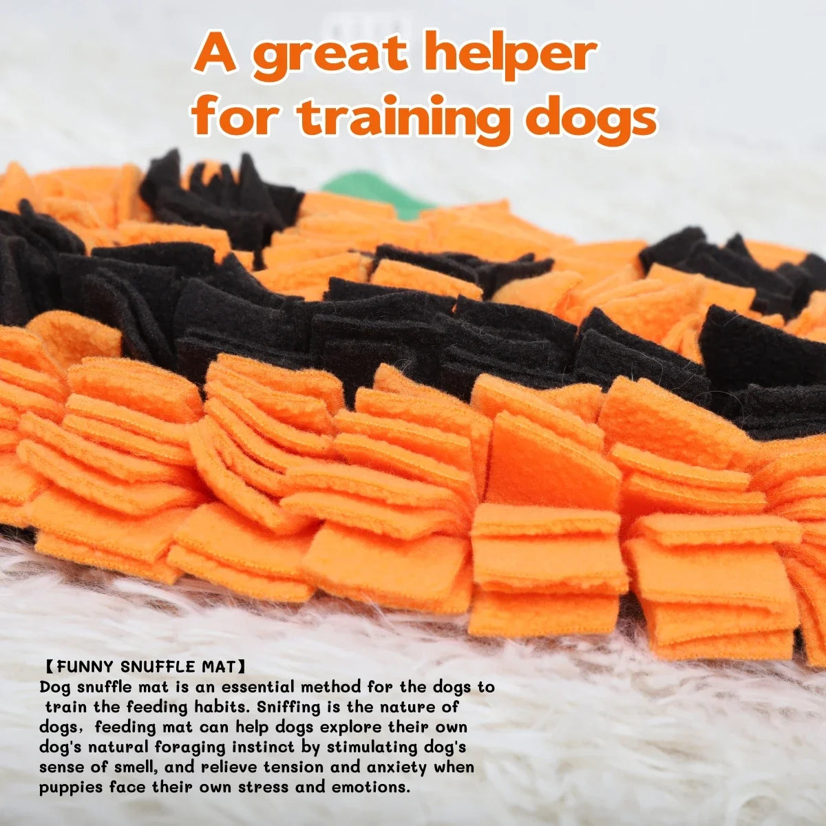 Halloween Pumpkin Dog Snuffle Mat