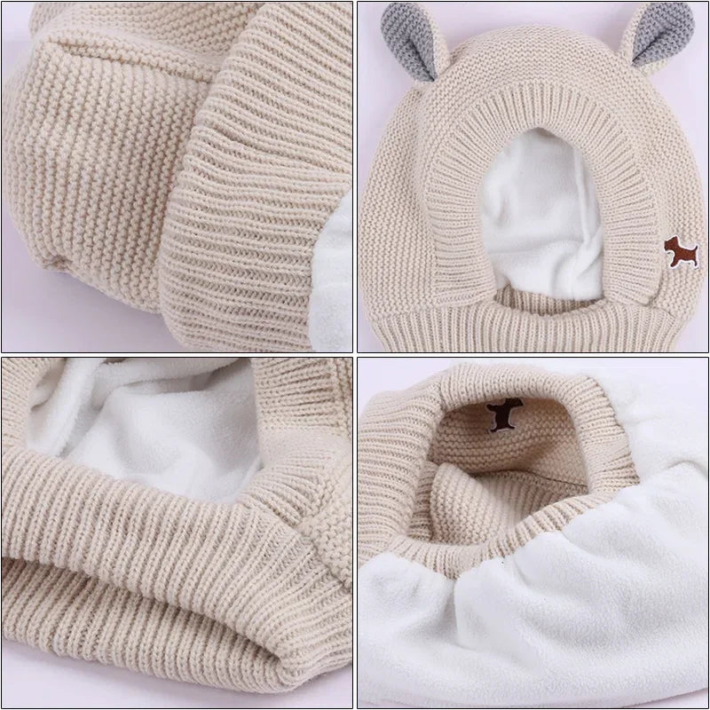 Knitted Winter Hat for Medium & Large Dogs