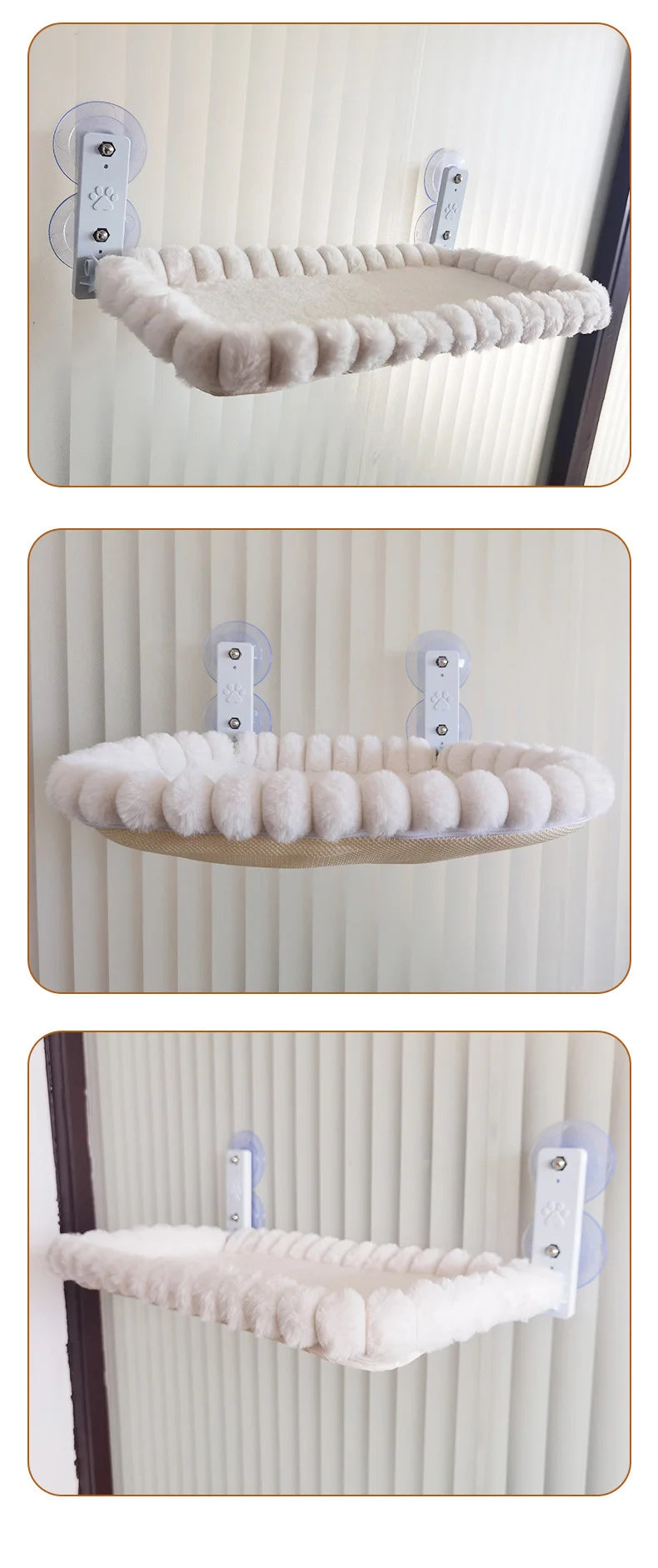 Heavy-Duty Cat Window Perch – Extra-Large Suction Cup Hammock for Big Cats