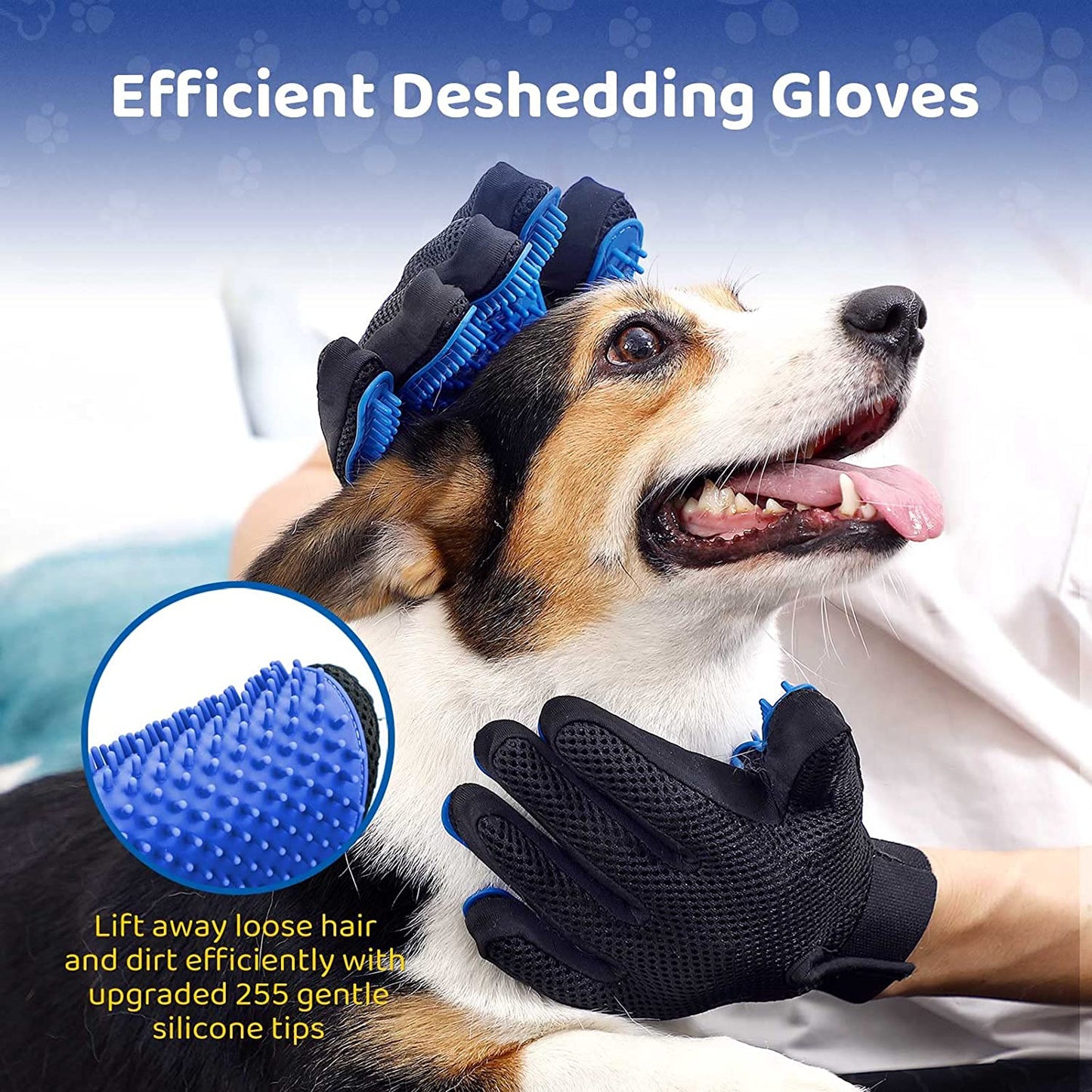 Pet Grooming Glove Hair Remover Mitt