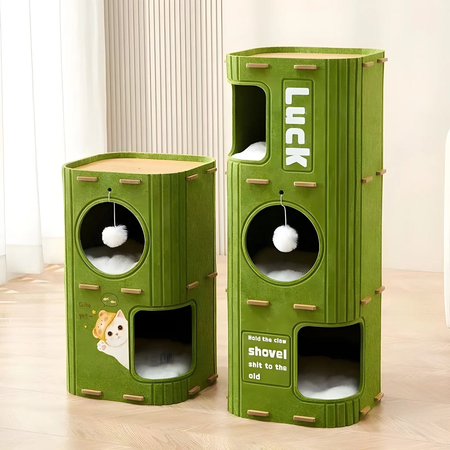 Multi-Layer Cat Tree Tower with Enclosed Sleeping Nest